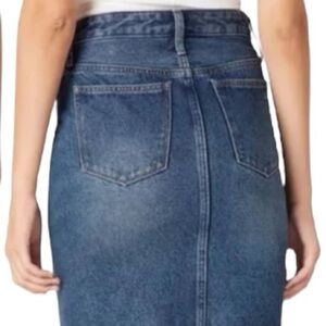 SAM EDELMAN The Riley Skirt Blue Pencil Denim Jeans Skirt Size 27 Stretchy Mini